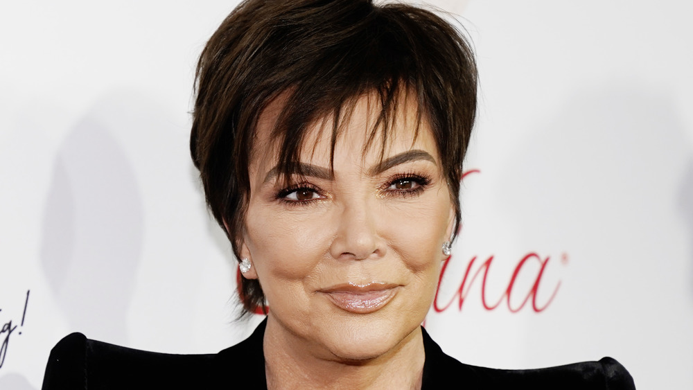 Kris Jenner posing at an event