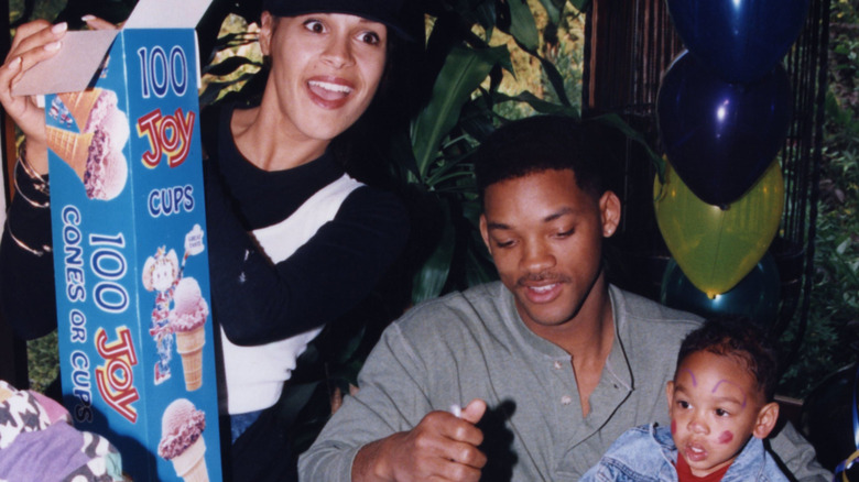Will Smith with Sheree Zampino at Trey's second birthday party
