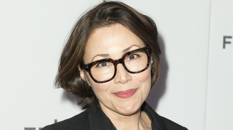 Close up of Ann Curry wearing glasses