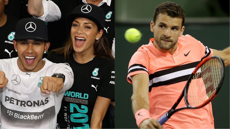 Lewis Hamilton and Nicole Scherzinger, Grigor Dimitrov
