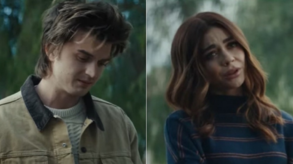 Joe Keery and Sarah Hyland in a Taco Bell commercial