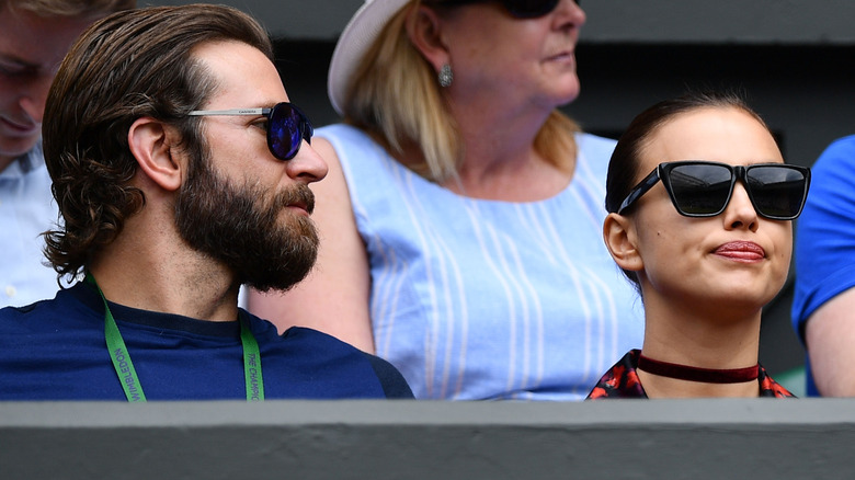 Irina Shayk and Bradley Cooper at a tennis match