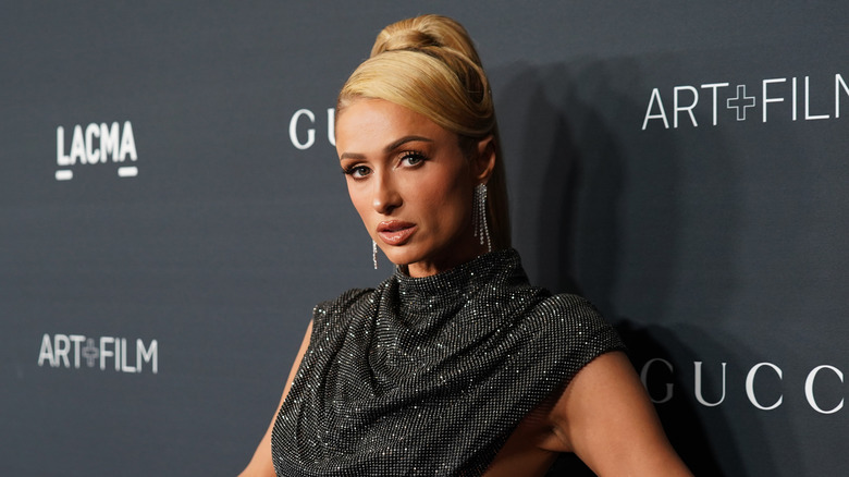 Paris Hilton posing