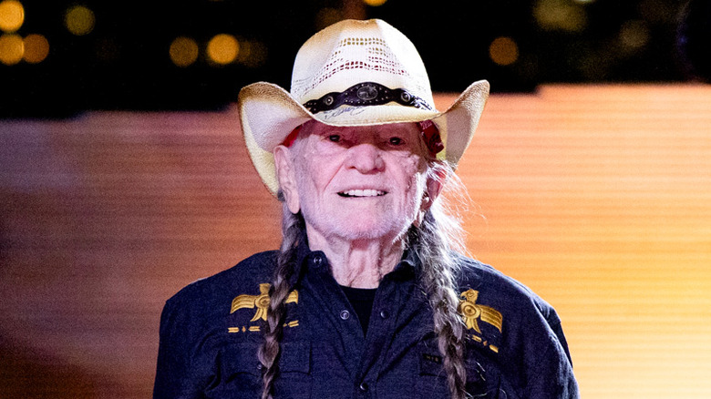 Willie Nelson smiling