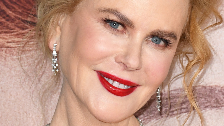 Nicole Kidman wearing red lipstick