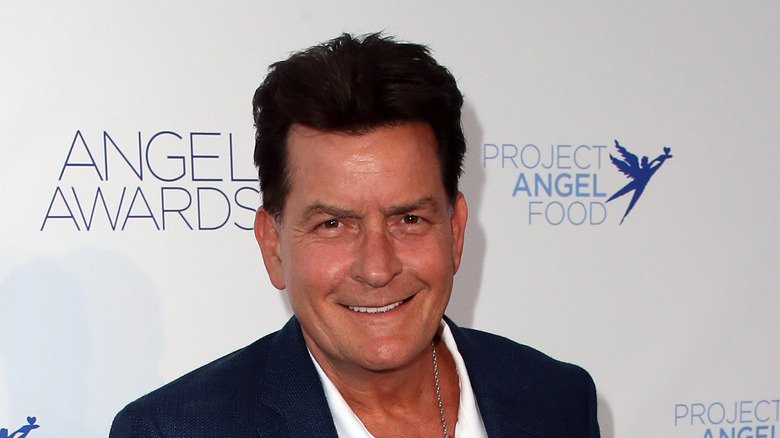 Charlie Sheen smiling