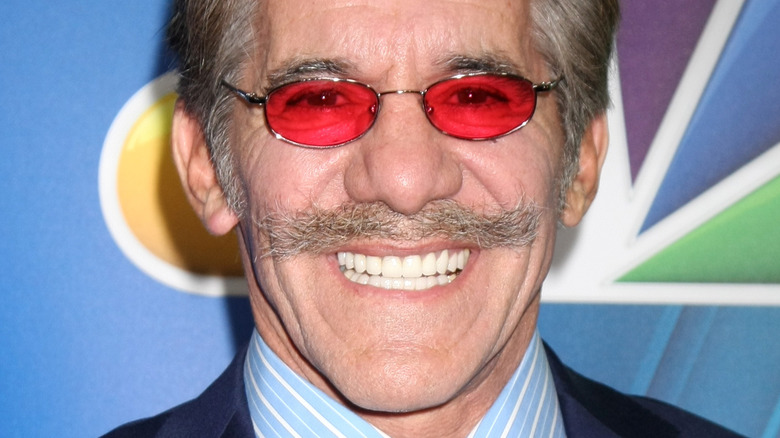 Geraldo Rivera wearing red-tinted glasses