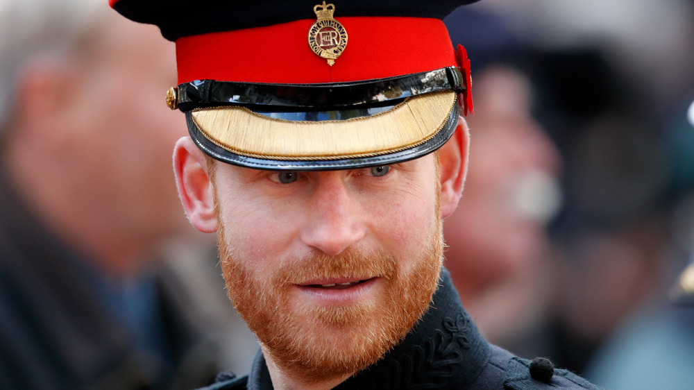 Prince Harry wearing his military uniform