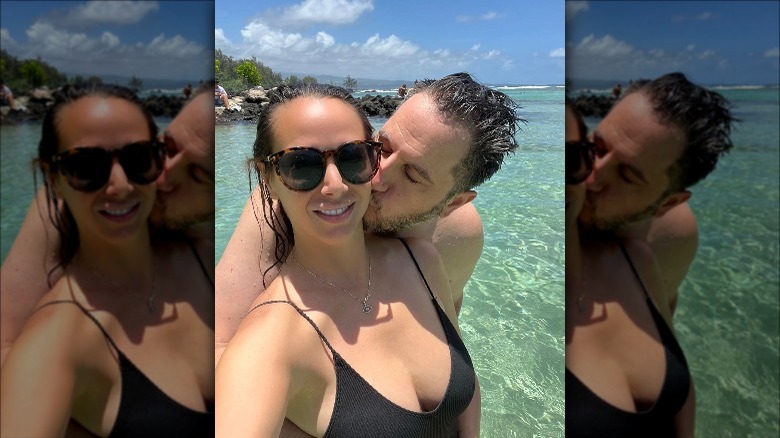 Alex Menache kisses Kristen Doute on the cheek at the beach