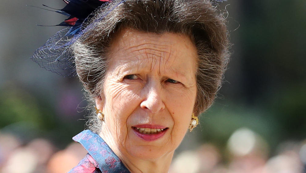 Princess Anne arriving at St. George's Chapel