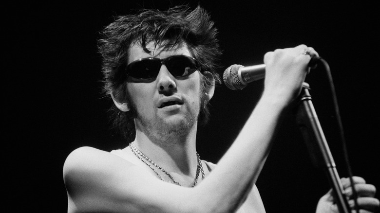 Shane MacGowan performing