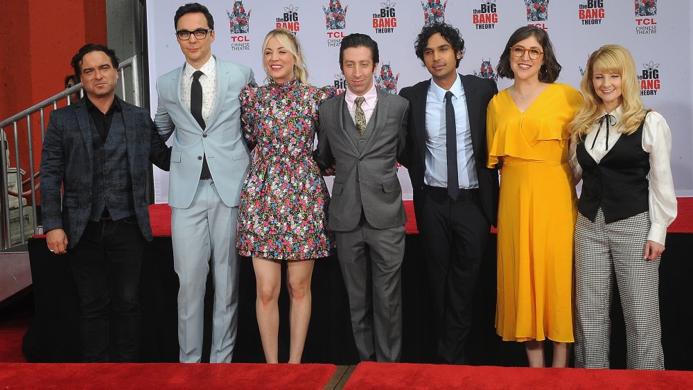 Kunal Nayyar with The Big Bang Theory cast