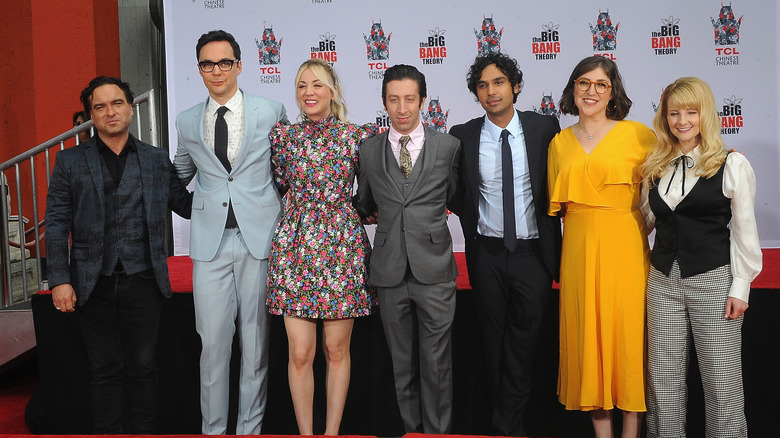 Kunal Nayyar with The Big Bang Theory cast