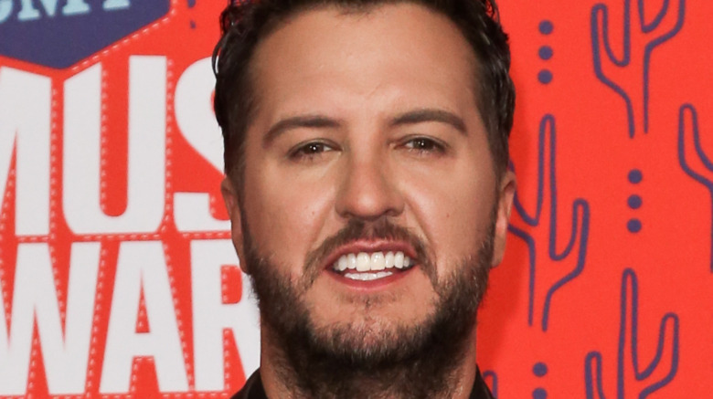 Luke Bryan mouth open