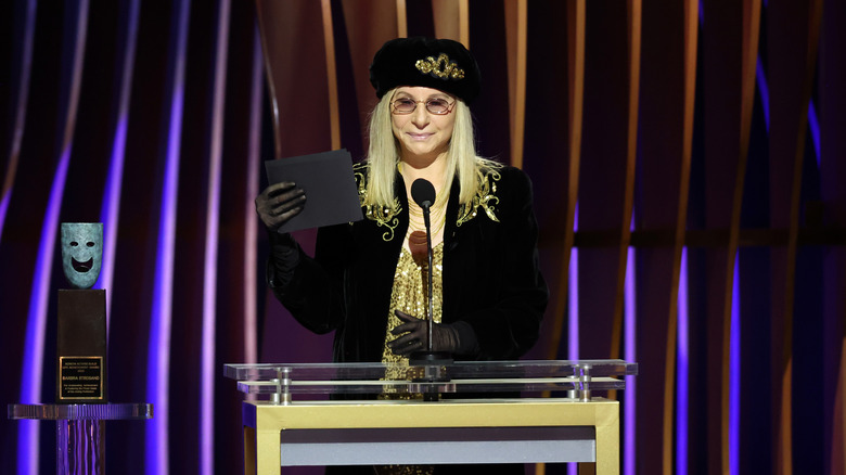 Barbra Streisand gives speech