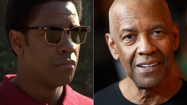 Denzel Washington in split image