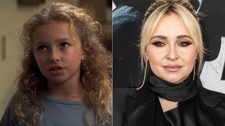 Hayden Panettiere in a split image