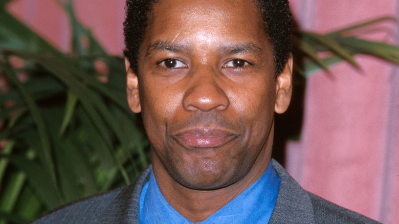 Actor Denzel Washington grinning