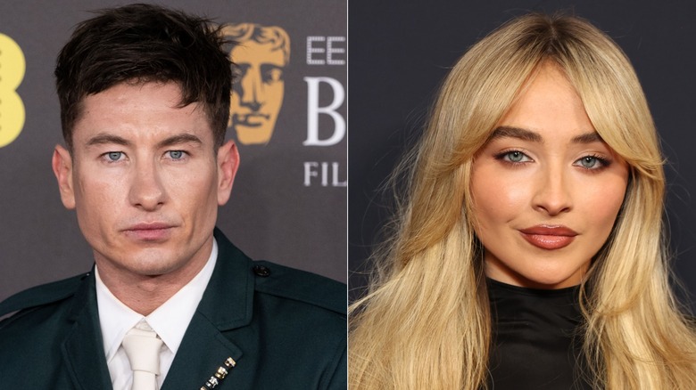 Split image of Barry Keoghan & Sabrina Carpenter