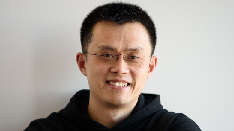 Changpeng Zhao wearing a hoodie