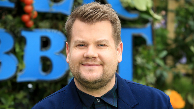 James Corden half smile