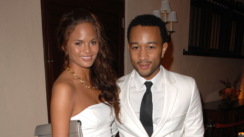 Young Chrissy Teigen and John Legend