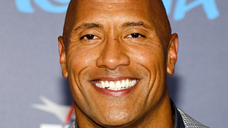 Dwayne The Rock Johnson smile movie premiere