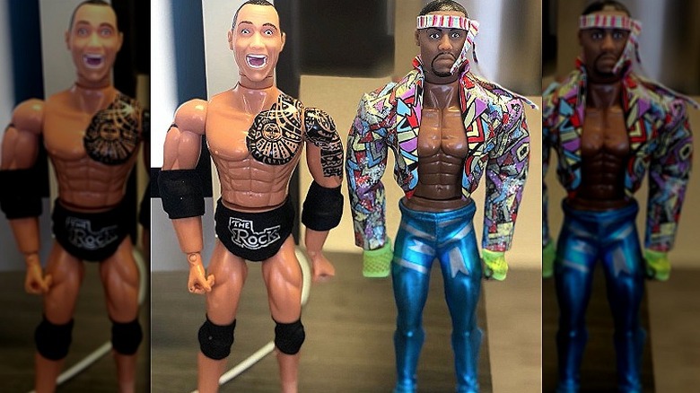 The Rock and Kevin Hart action figures