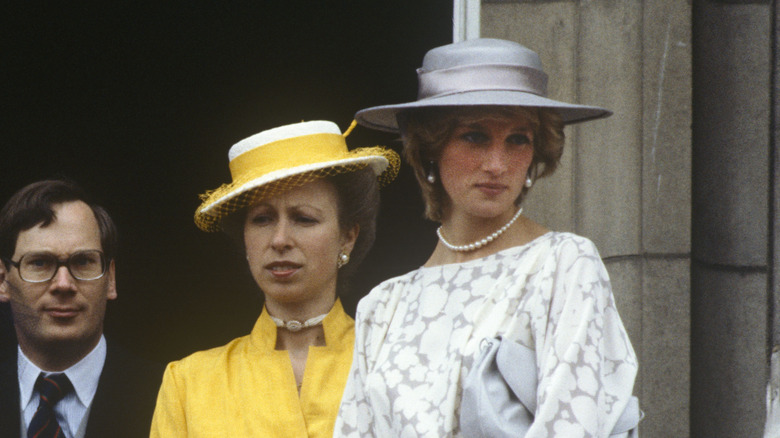 Princess Anne and Princess Diana at an event 