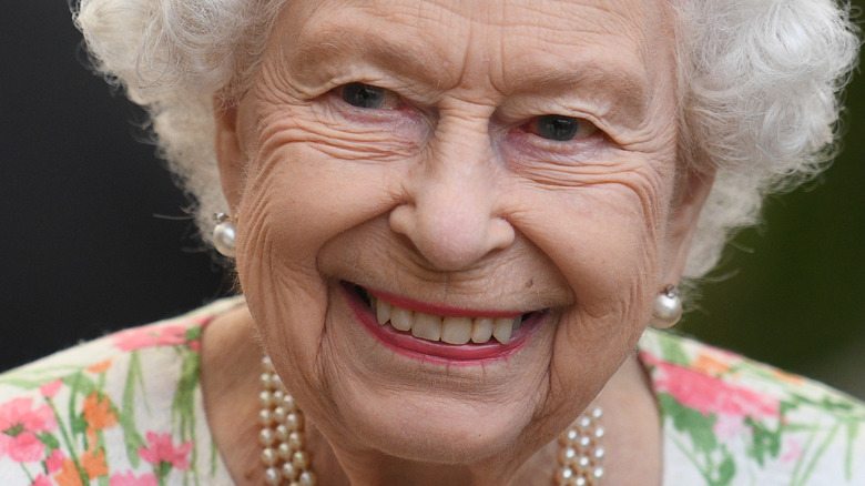 Queen Elizabeth II smiling