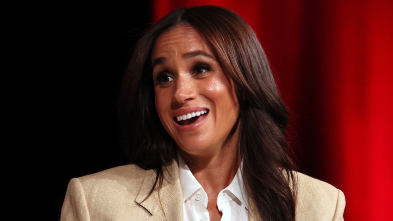 Meghan Markle speaks onstage during the 2025 TIME 100 Summit in New York City