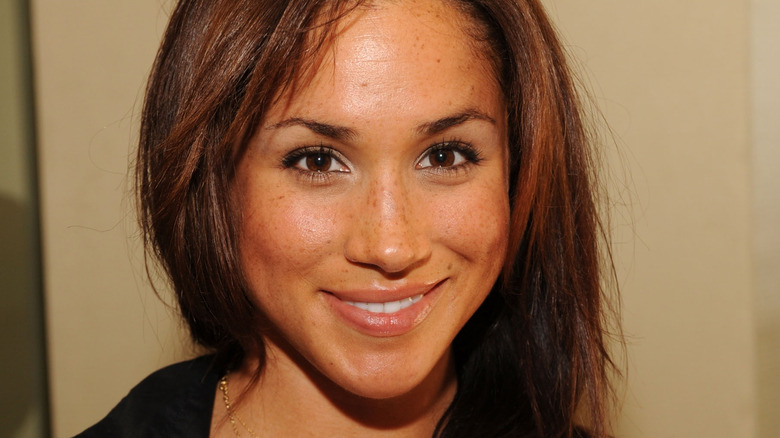 Meghan Markle no makeup smiling
