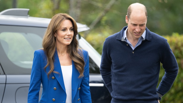 Kate Middleton and Prince William walking