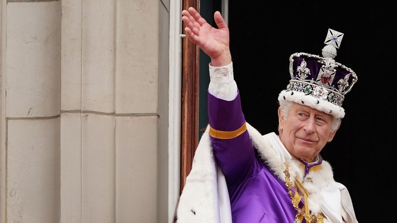 King Charles waving