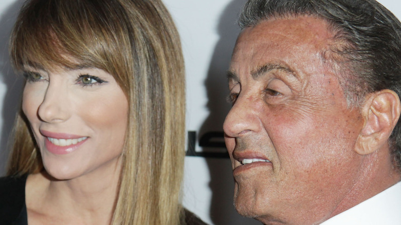 Sylvester Stallone and Jennifer Flavin at an event 