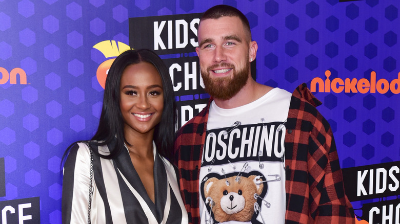 Kayla Nicole, Travis Kelce smiling