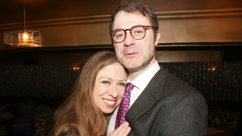 Chelsea Clinton and Marc Mezvinsky at the 2024 Vineyard Theatre Annual Gala