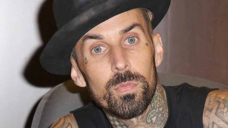 Travis Barker at book signing