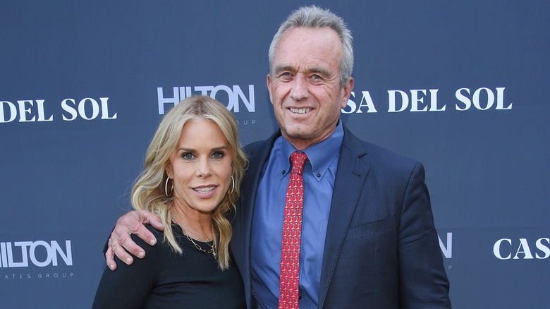 Cheryl Hines and Robert F. Kennedy, Jr. on a red carpet