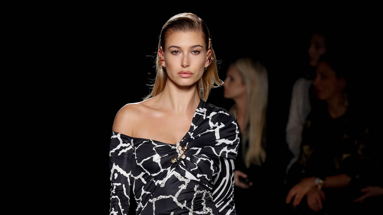Hailey Baldwin walks the runway 