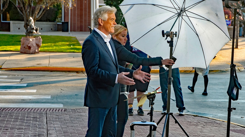John Roberts filming for Fox News.