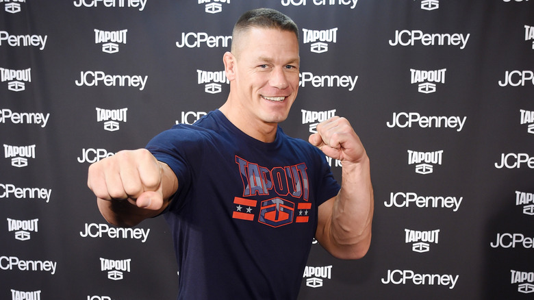 John Cena pretending to punch