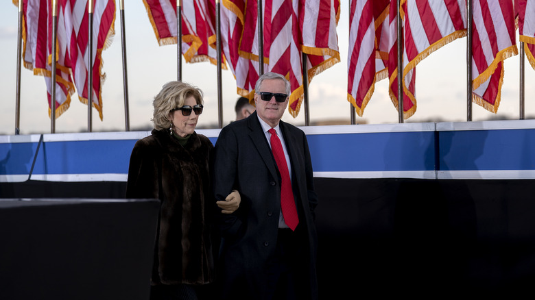 Debbie and Mark Meadows wearing sunglasses
