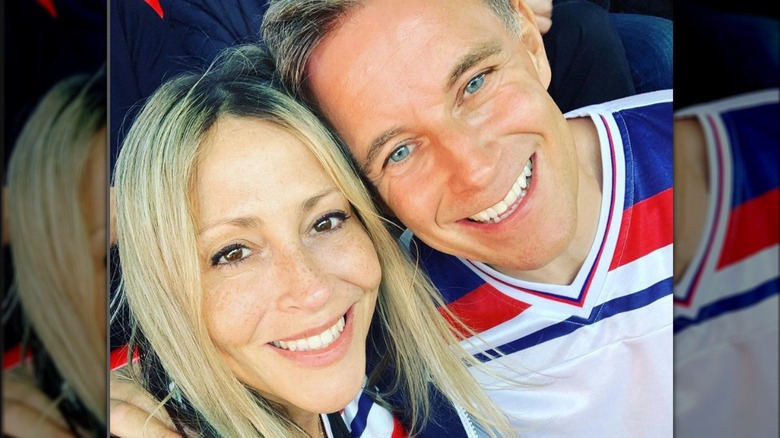 Nicole Appleton and Stephen Haines smile in a selfie