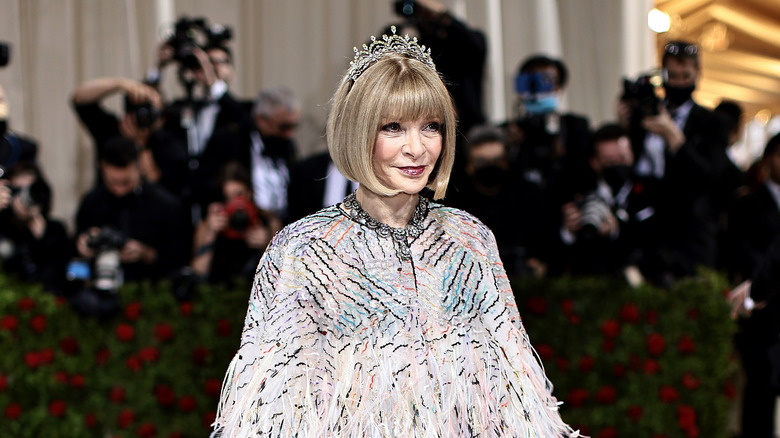 Anna Wintour on the red carpert