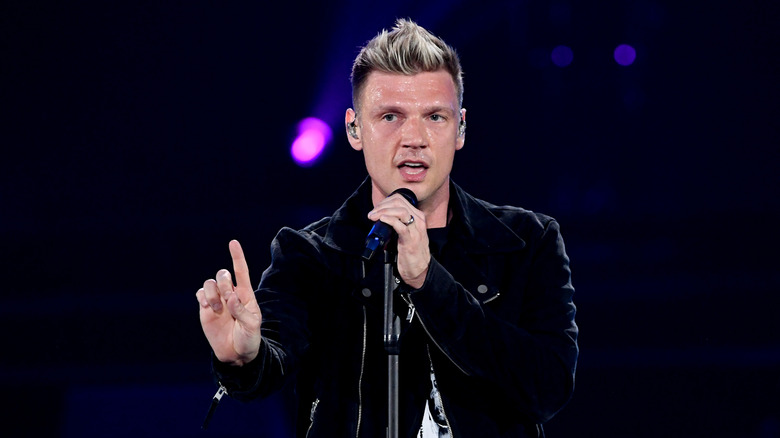 Nick Carter singing
