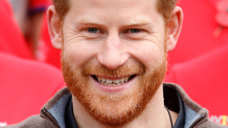 Prince Harry grinning