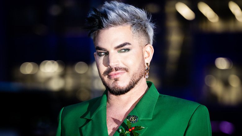 Adam Lambert with green eyeliner