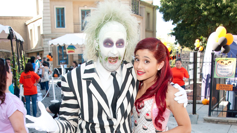 Actress Ariana Grande (R) and Beetlejuice attend Camp Ronald McDonald For Good Times' 19th Annual Halloween Carnival at Universal Studios on October 23, 2011.