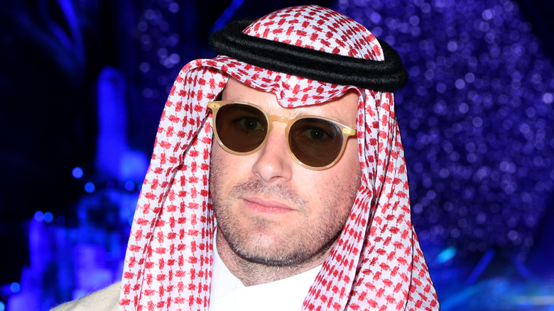 Armie Hammer dressed up in Saudi Arabia